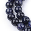 Synthetic Blue Goldstone Beads Strands X-G-Q462-4mm-28-1