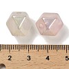 Polygon UV Plating Luminous Rainbow Iridescent Acrylic Beads LACR-R001-04A-6