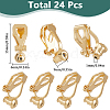 24Pcs Brass Clip-on Earring Findings FIND-SC0013-11G-2