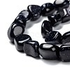 Synthetic Blue Goldstone Beads Strands G-G018-25-2