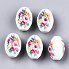 Printed & Spray Painted Opaque Glass Beads LS-GLAA-S047-07B-D03-1