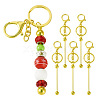 Spritewelry 5Pcs Alloy and Brass Bar Beadable Keychain for Jewelry Making DIY Crafts DIY-SW0001-16B-9