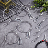 Unicraftale 8Pcs 2 Style 304 Stainless Steel Stage Lights Safety Cable FIND-UN0001-50-2