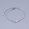 201 Stainless Steel Kitten Link Bracelets BJEW-T011-JN474-1-1