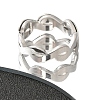 Textured Infinity 304 Stainless Steel Finger Ring for Women RJEW-L126-07B-P-3