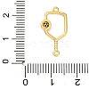 Brass Black Enamel Connector Charms KK-NH0005-02G-3