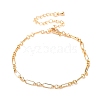 Brass Oval Link Chains Bracelets for Women BJEW-H611-01G-1