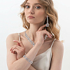 1 Bag Rhombus & Square Crystal Rhinestone Stud Earrings & Chain Necklaces & Bracelets SJEW-UN0001-26-5