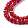 Electroplate Opaque Solid Color Glass Beads Strands X1-EGLA-A034-P6mm-L04-3