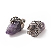 Natural Amethyst Pendants G-C051-03F-4