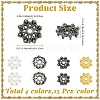 60Pcs 4 Colors Alloy Bead Caps FIND-YW0011-83-2