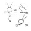 SHEGRACE Rhodium Plated 925 Sterling Silver Pendant Necklaces JN810A-6