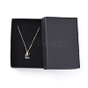 Letter Brass Micro Pave Cubic Zirconia Initial Pendants Necklaces NJEW-JN02585-05-6