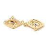 Rack Plating Brass Cubic Zirconia Pendants KK-D073-25G-01-2