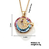 Vintage Sparkling Rhinestone Moon Virgin Pendant Necklaces DL7849-5-1