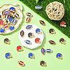 40Pcs 10 Styles Zinc Alloy Enamel Beads FIND-CJ0003-77-5