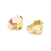 Christmas Brass Enamel Beads KK-I474-G10-2