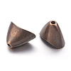 Tibetan Style Alloy Triangle Apetalous Bead Cones TIBE-5212-R-FF-2