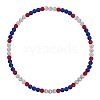 Polymer Clay Rhinestone Round Beaded Necklaces NJEW-SW00049-02-1