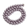 Electroplated Shell Pearl Beads Strands BSHE-G041-8mm-02-2