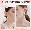 50Pcs 5 Colors Bowknot Brass Stud Earring Findings KK-SP0001-47-5