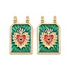Brass Enamel Pendants X-KK-B157-28C-G-1