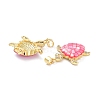 Real 18K Gold Plated Brass Micro Pave Clear Cubic Zirconia Pendants X-KK-D004-05G-E-3
