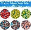 300Pcs 6 Colors Spray Painted Crackle Glass Beads CCG-SZ0001-11B-3