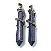 Dyed Natural Lapis Lazuli Pointed Big Pendants G-F766-07AS-04-1