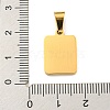 PVD Vacuum Plating 304 Stainless Steel Pave Natural White Shell Pendants STAS-S130-03G-X-3