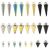 24Pcs 12 Styles 304 Stainless Steel Pendants STAS-FS0002-24-1