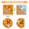 2Pcs 2 Colors Flower Pattern Felt Embroidery Bookmarks AJEW-HY0001-70-2