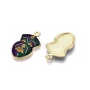 Carnival/Mardi Gras Theme Alloy Enamel & Glitter Powder Pendants ENAM-T020-53F-RS-2