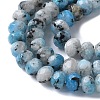 Dyed Natural Sesame Jasper Rondelle Beads Strands G-E316-2x4mm-A01-3