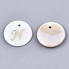 Natural Freshwater Shell Pendants SHEL-N027-04N-1