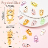 20Pcs 2 Styles Opaque Resin Pendants RESI-YW0005-29-3
