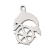 201 Stainless Steel Pendants STAS-Q341-15P-1