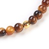 Natural Tiger Eye Stretch Bracelets BJEW-JB03797-04-2