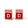 Rack Plating Brass Enamel Beads KK-B060-04G-03D-2