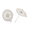 Brass Stud Earring Findings KK-S345-261-2