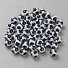 Opaque Acrylic Beads MACR-WH0007-125B-1