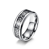Titanium Steel Triquetra/Trinity Knot Finger Rings for Men Women PW-WG54165-04-1