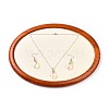 Oval Wood Pesentation Jewelry Display Tray ODIS-P008-21B-4