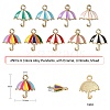 45Pcs 9 Colors Alloy Pendants ENAM-CJ0002-73-2