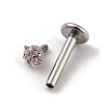 304 Stainless Steel Threaded Flatback Earrings EJEW-NH0001-01A-01-2