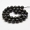 Faceted Natural Black Agate Beads Strands G-F447-6mm-H05-2