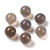 Natural Grey Agate No Hole Sphere Beads G-K353-04A-06-1