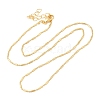 Rack Plating Brass Column Ball Chain Necklace for Women NJEW-F311-09G-1