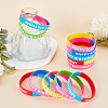 30Pcs 5 Colors Word HAPPY BIRTHDAY Silicone Cord Bracelets Set Wristband BJEW-GF0001-14B-4