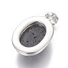 Natural Lava Rock Pendants G-L512-D12-3